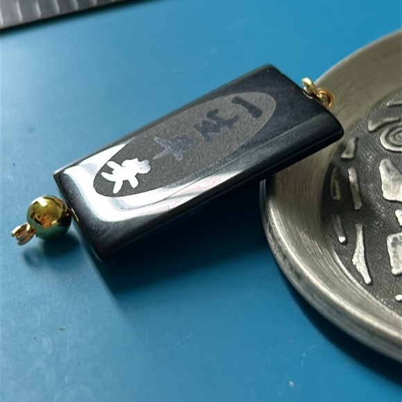 🖤Chinese Snake 🐍 zodiac pendant with LIFETIME PEACE in Chinese letters - Picture 4 of 8